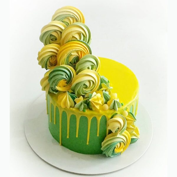 imfalji 61 600x600 - سفارش کیک تولد خامه ای تم سبز و زرد